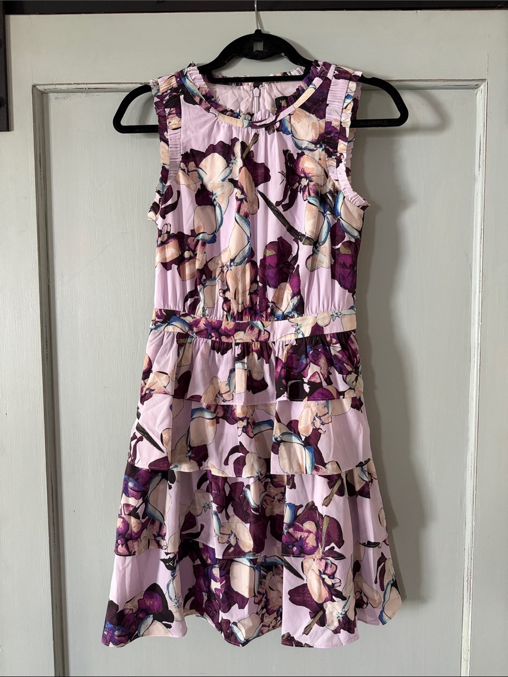 Lavender Floral Tiered Dress